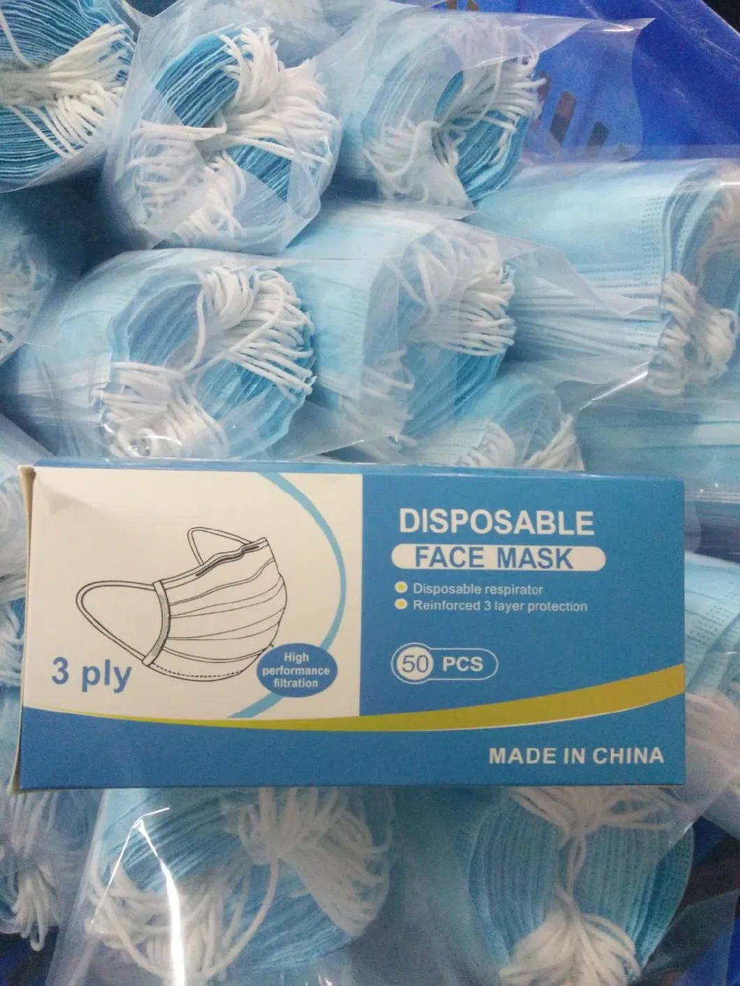 3ply Earloop Disposable Face Mask for Civil Use